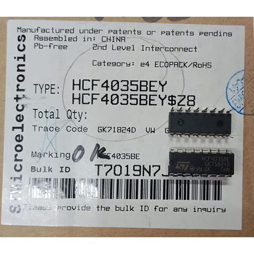 Stm Hcf4035bey Integrated Circuit - Color: Black