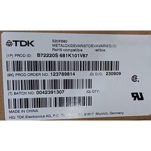 TDK B72220S 681K101V87 Metal Oxide Varistors