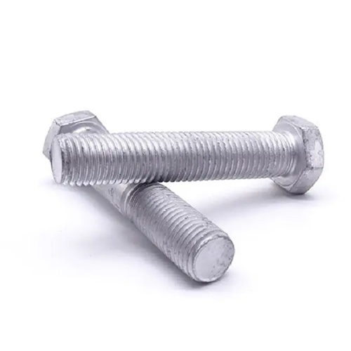 Din933 Full Thread Hot Dip Galvanized Hexagon Head Bolt - Color: Silver