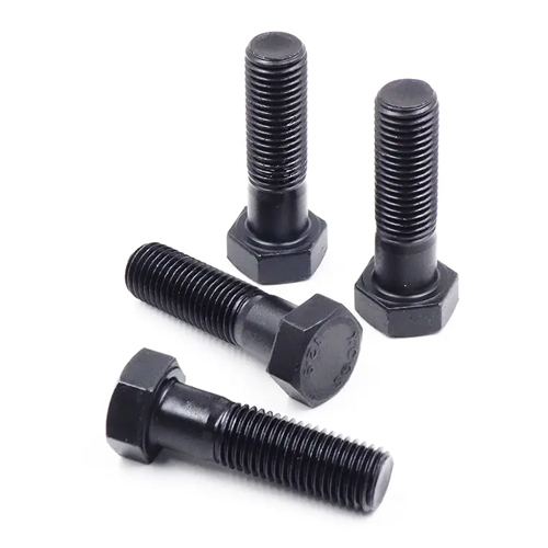 DIN931 Black Hexagon Partially Threaded Head Bolts - Galvanized Finish, Tempered Heat Treatment, Industrial Use, Various Sizes Available