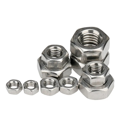 DIN934 Stainless Steel 304 Hexagon Nuts - Standard Size, Silver Color | Hot Dip Galvanized, Easy to Use, Industrial Applications