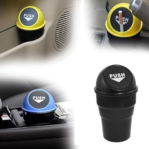 Mitsico Vehicle Automotive Cup Holder Garbage Can Mini Trash Bin Car Trash Garbage Can for Car & Office Home