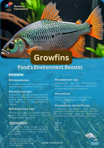 Growfin Fish Feed Supplements-Aqua Probiotics-Pond Probiotics - Grade: Food Grade