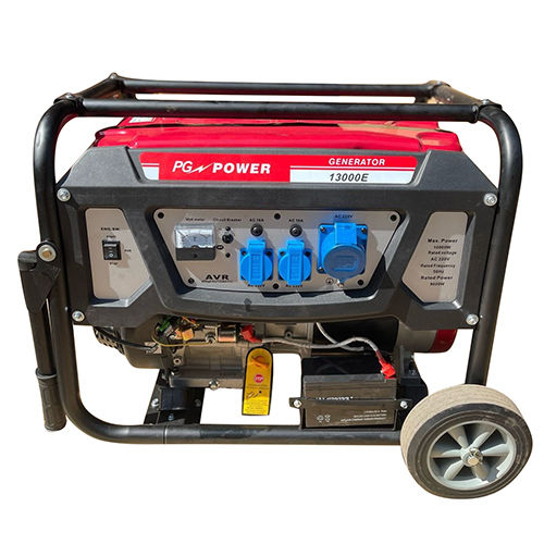 Self Start And Rope Start Generator 10Kw 13000E - Color: Red & Black