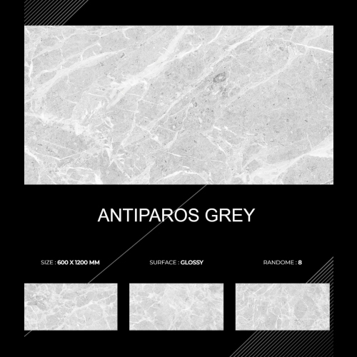 600X1200Mm Antiparos Grey Ceramic Tile - Feature: Acid-Resistant