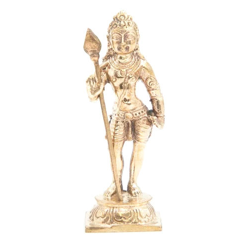 2.5 Inch Bronze God Balamurugan Statue - Color: Golden