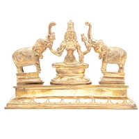 5 inch Bronze God Gaja Lakshmi Statue