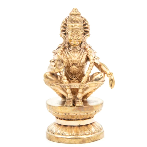 3 inch Bronze God Iyyappan Statue