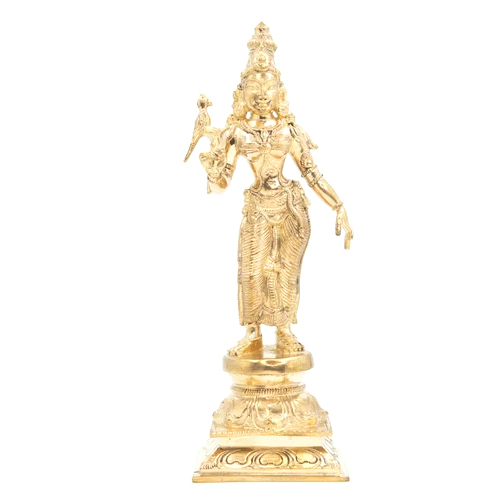 9 Inch Bronze God Meenakshi Statue