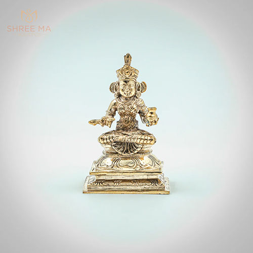 3Inch Annapurani Panchalogam Bronze Idol - Color: Golden