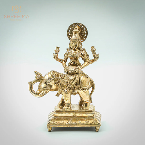 9inch Gajalakshmi seated On Elephant Handmade