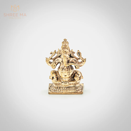 1.5 inches Ganesha Panchaloha Idol