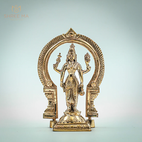 5 inch Kasi Visalakshi Panchalogam Bronze Idol