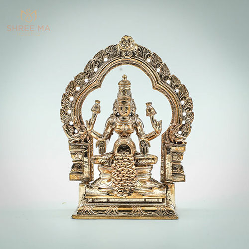 5Inch Kuberalakshmi Panchalogam Bronze Idol - Height: 5 Inch (In)