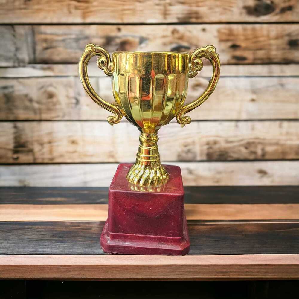 8 Inch Trophy Plastic Golden Cup Award - Size: 8Inch