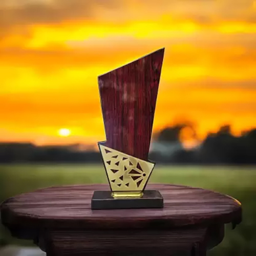 Wooden trophy for corporates and college events