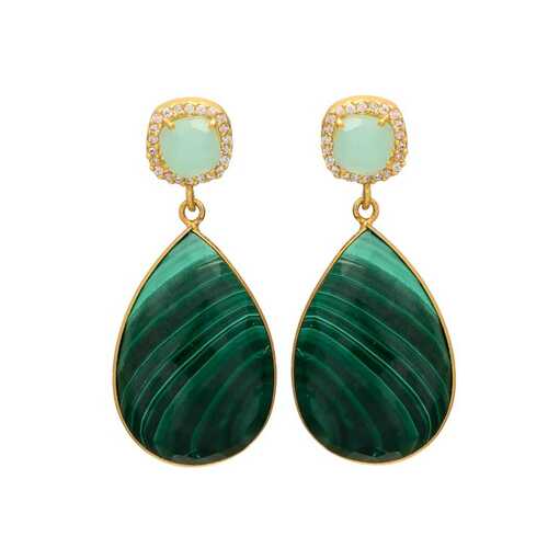 New arrival beautiful amazonlite gemstone earrings