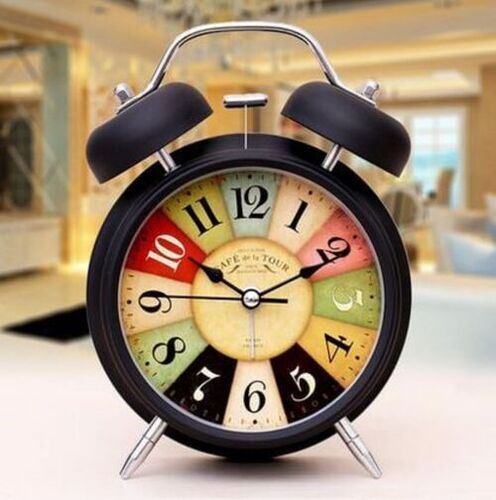 Twin Bell Black Clock