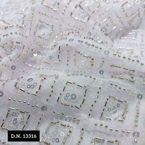 Madhav fashion heavy beaded lace fabric