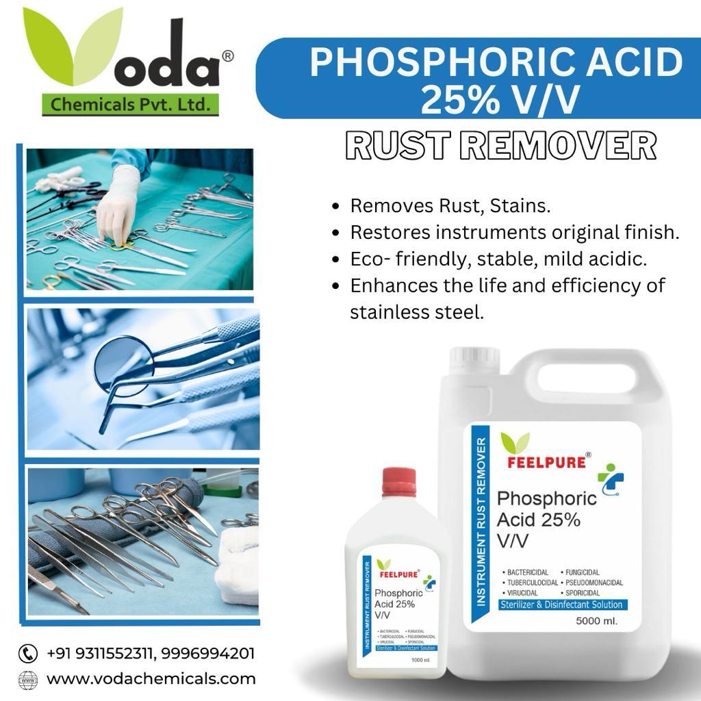 Instrument Disinfectant Phosphoric Acid 25% Solution 1 Liter Instrument Rust remover