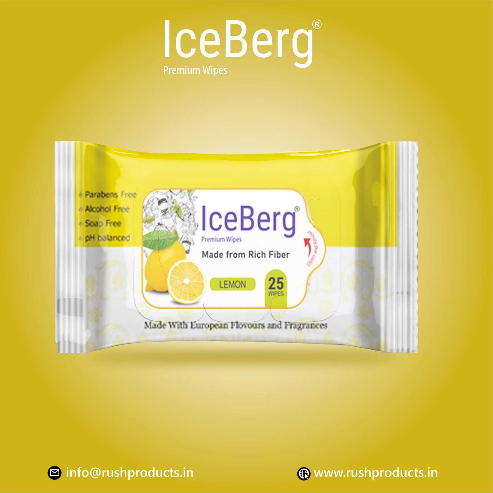 ICEBERG PREMIUM REFRESHING LEMON WET WIPES