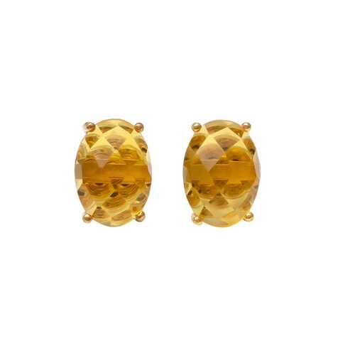 New arrival small citrine hydro gemstone earrings