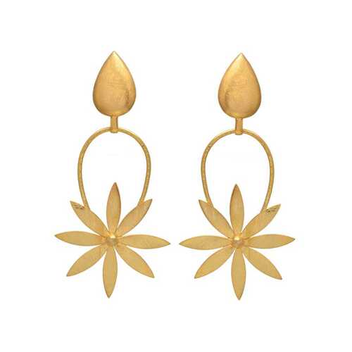 New arrival long sunflower design earring