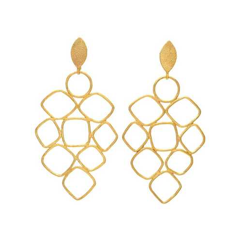 new arrival golden woman geometric earring