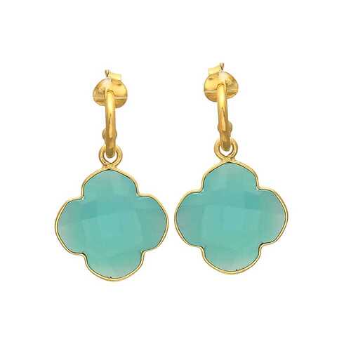 New Arrival Woman Drop Earring With Turquoise Stone