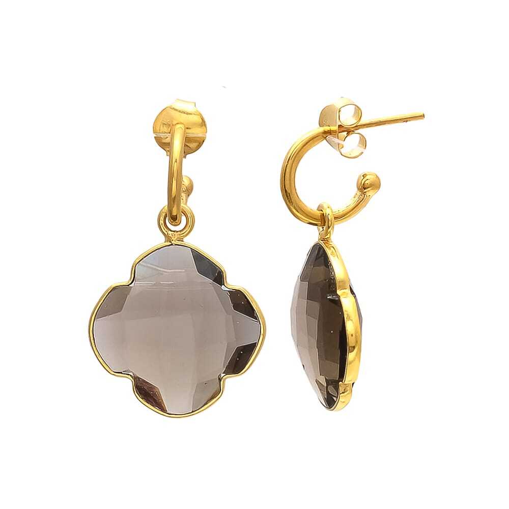 New arrival woman drop earring with amethyst hydro stone