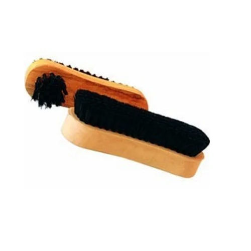 Double Sided Shoe Polish Brush - Material: Wood/Animal Hairs/Nylon