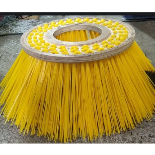 Pp Fiber Side Brush Road Cleaning Brush - Bristle Color: Yellow