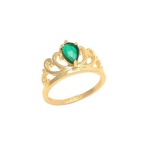 New arrival emerald hydro golden royal ring for woman and girls