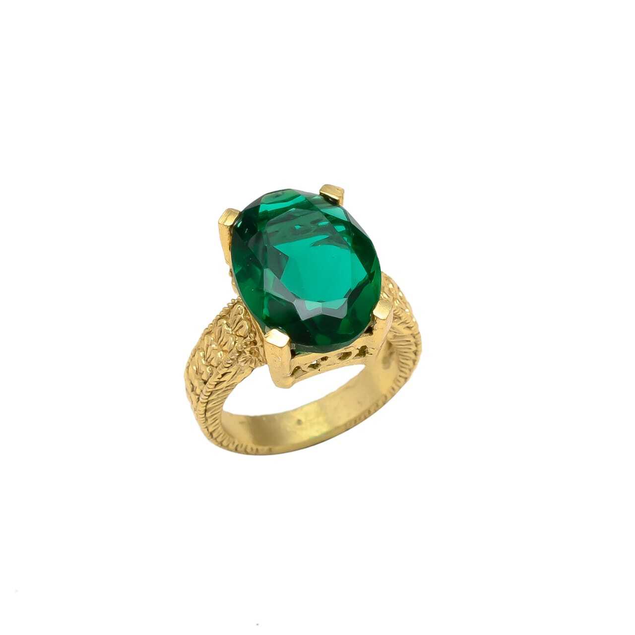 New arrival emerald hydro golden ring for woman and girls