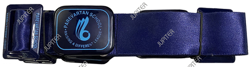 Digital Printed Plastic School Belt - Satin Niwar, Size S | Unisex for Ages 4-19 with Customized Logo for High School, Middle School, Primary School