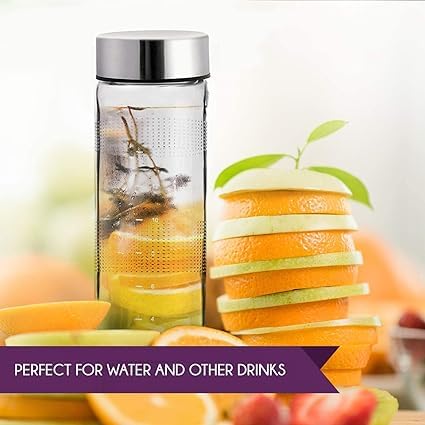 Croco Wide Mouth Glass Water Bottle