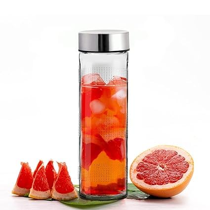 Croco Wide Mouth Glass Water Bottle