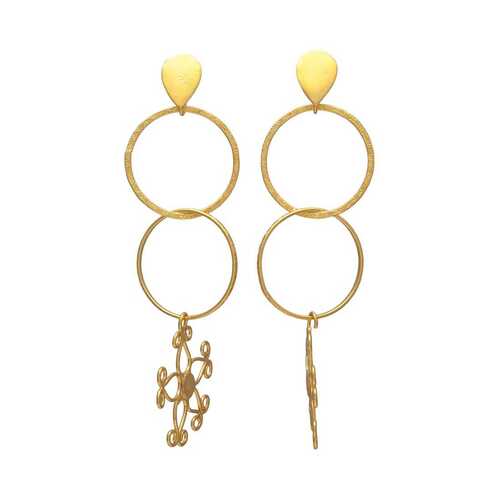 New arrival golden drop dangle earring set for woman