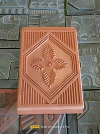Ceiling Tiles - Clay, 12x12 Inch, Brown, 10 Mm Thickness, 1 Kg Weight - Floral Design For Interior Ceiling Applications, Home Decor, Office Spaces