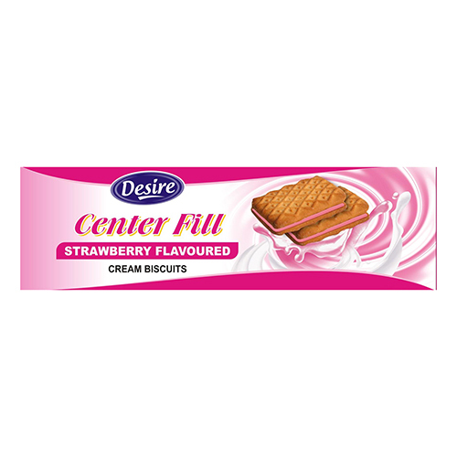 Strawberry Flavoured Center Fill Cream Biscuits