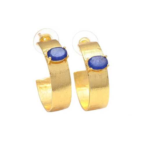 New arrival small sapphire hydro gemstone hook earrings