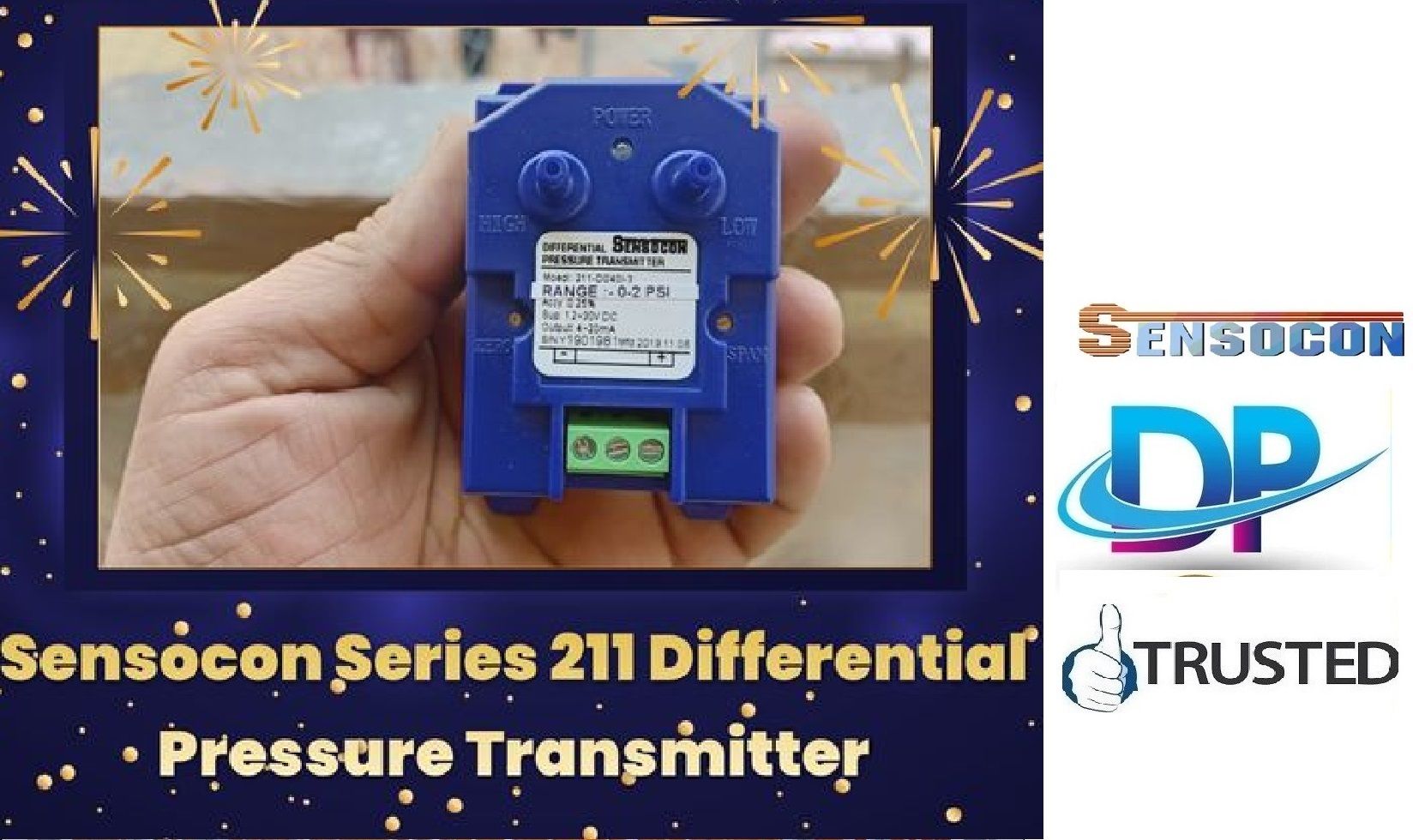 Sensocon USA 211-D005K-3 Differential Pressure Transmitter From Balayapalli Nellore Andhra Pradesh India