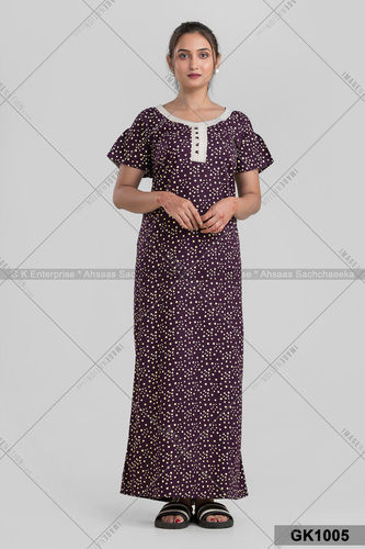 Cotton Neck Chape Nighty (GK1005)