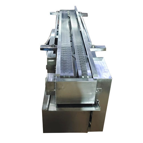 Double Row Metallic Slat Chain Conveyor - Material: Stainless Steel