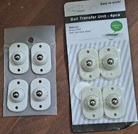 Self Adhesive Caster - Pp & Steel, 2" Diameter, 88 Lbs Capacity | 360â° Rotation, Set Of 4 Robust Wheels For Office Furniture & Storage Solutions
