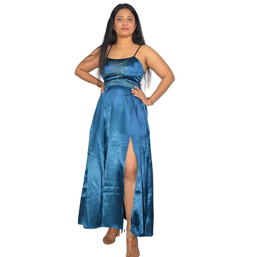 Blue Color Long Dress