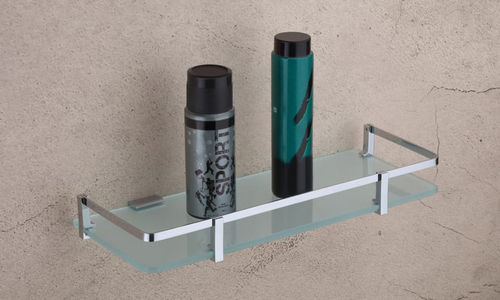 Usf Multipurpose Corner Glass Shelf For Bathroom, Corner Storage Shelf For Washroom, Wall Mounted Corner Rack Shelves, Bathroom Accessories - Vgc-05 - Finish: Glossy