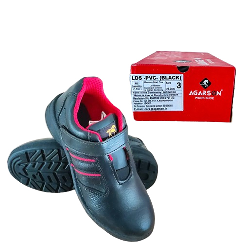 LDS-PVC Black Safety Shoes