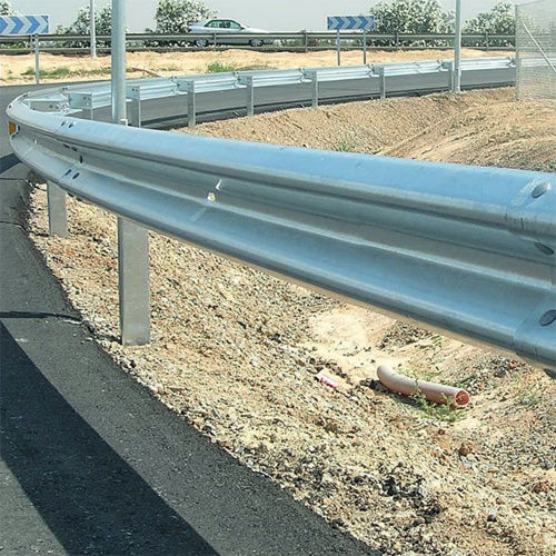 Metal Road Crash Barrier - Color: Silver