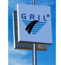Signage Mast Pole - Color: White